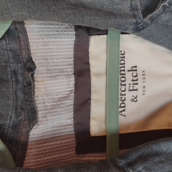 Abercrombie & Fitch Y2K Blue Denim/Cotton Blazer Size Large - Picture 7 of 7